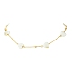 3 pcs 3 colliers de chaîne à maillons en perles de coquillage naturel de style sertis de chaînes de câbles en laiton doré(NJEW-TA00120)-4