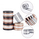 10 Yards 5 Colors Filigree Polyester Striped Ribbon(OCOR-AR0001-61)-4