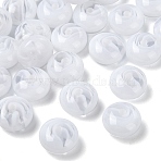 30Pcs Resin Beads, Rondelle, White, 10x6mm, Hole: 1.5mm(RESI-YW0004-32E)