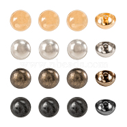 NBEADS Alloy Shank Buttons, 1-Hole, Dome/Half Round, Mixed Color, 20x10mm, Hole: 1.5mm, 40pcs/box(BUTT-NB0001-06)
