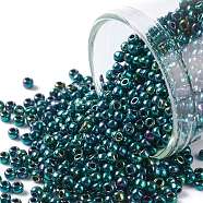 TOHO Round Seed Beads, Japanese Seed Beads, (506) High Metallic June Bug, 11/0, 2.2mm, Hole: 0.8mm, about 1110pcs/10g(X-SEED-TR11-0506)