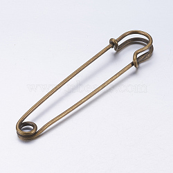 Iron Brooch Findings, Kilt Pins, Antique Bronze, 63x15mm(X-IFIN-WH0011-01AB-6cm)