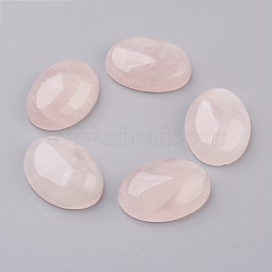 Natural Rose Quartz Flat Back Cabochons, Oval, 40x30x8.5mm(G-G741-30x40mm-21)