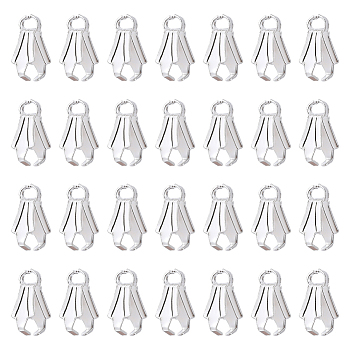 200Pcs Alloy Ice Pick Pinch Bails, Silver, 8x5.5x3mm, Hole: 1.2mm
