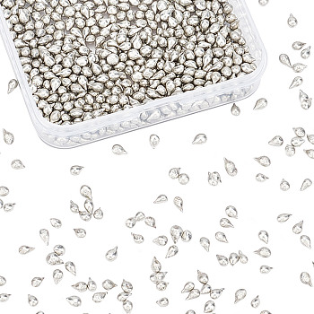1Bag Tin Beads, Tin Granules, Platinum, 0.4~0.55x0.3~0.4x0.2~0.4cm, 100pcs/bag, 1bag