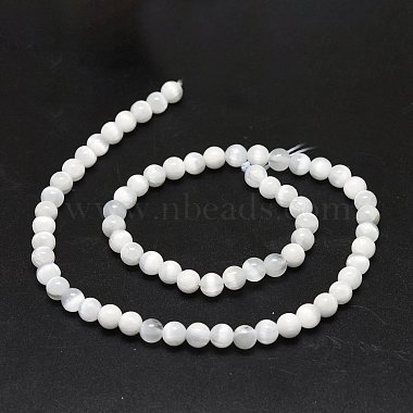 Brins de perles de sélénite naturelles(G-O201A-02A)-2