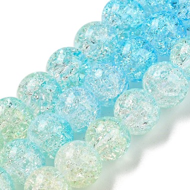 Spray Painted Crackle Glass Beads Strands(DGLA-C002-6mm-05)-3