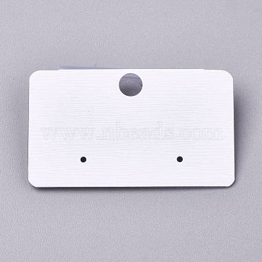 White Rectangle Plastic Earring Display Cards