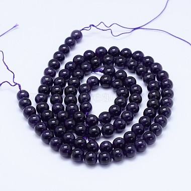 Natural Amethyst Round Bead Strands(G-M212-4mm-03C)-2