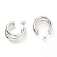 304 Stainless Steel Half Hoop Earrings(X-EJEW-C501-18P)-2