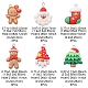 24шт 6 стили рождественские подвески из непрозрачной смолы(RESI-FS0001-44)-6