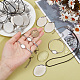 DIY Blank Oval Alloy Jewelry Set Making Kits(SJEW-AB00001)-3