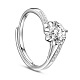 SHEGRACE Sparkling Micro Pave Zirconia Rhodium Plated 925 Sterling Silver Finger Ring(JR371A)-1