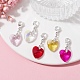 décoration pendentif coeur en verre(HJEW-JM01414-02)-2