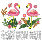 Bird Theme Carbon Steel Cutting Dies Stencils, for DIY Scrapbooking, Photo Album, Decorative Embossing Paper Card, Flamingo Shape, 131~155x102~107x0.8mm, 3pcs/style(DIY-WH0309-2733)