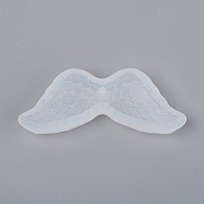 Angel Wing DIY Food Grade Silicone Molds, Fondant Molds, For DIY Cake Decoration, Chocolate, Candy, UV Resin & Epoxy Resin Jewelry Making, White, 42x105x17mm, Inner Size: about 97x32mm(AJEW-WH0022-31)