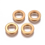 304 Stainless Steel Beads, Ring, Golden, 10x2mm, Hole: 6.5mm(STAS-I137-11G)