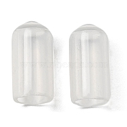 Silicone Round End Caps, Replacement Cap Cover Fit  for Hair Band, Clear, 17x9mm, Hole: 6.5mm(MAK-K021-12D)