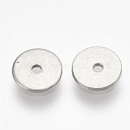 304 Stainless Steel Spacer Beads, Flat Round/Disc, Stainless Steel Color, 6x0.7mm, Hole: 1mm(STAS-S079-84A)