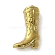 304 Stainless Steel Pendants, Cowboy Boots Charms, Real 18K Gold Plated, 14x8x4mm, Hole: 1.2mm(STAS-L277-05A-G)