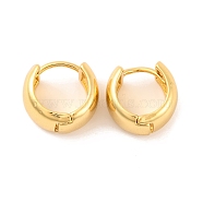 Brass Hoop Earrings for Women, Lead Free & Cadmium Free, Real 18K Gold Plated, 8.5x14.5mm(EJEW-U015-23G-02)