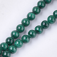 Natural Malachite Beads Strands, Grade A, Round, 6mm, Hole: 0.8mm, about 30~33pcs/strand, 7.6 inch(X-G-S333-6mm-028)