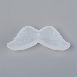 Angel Wing DIY Food Grade Silicone Molds, Fondant Molds, For DIY Cake Decoration, Chocolate, Candy, UV Resin & Epoxy Resin Jewelry Making, White, 42x105x17mm, Inner Size: about 97x32mm(AJEW-WH0022-31)