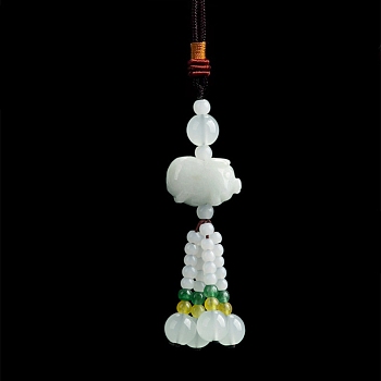 Natural Jadeite Pendant Decorations, Pig, 155mm