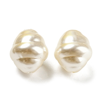 ABS Plastic Imitation Pearl Bead, Bicone, Beige, 24.5x21mm, Hole: 2.6mm, about 110pcs/500g
