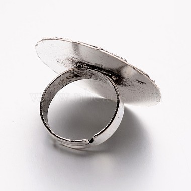 Vintage Adjustable Iron Finger Ring Components Alloy Cabochon Bezel Settings(X-PALLOY-O039-08AS)-4