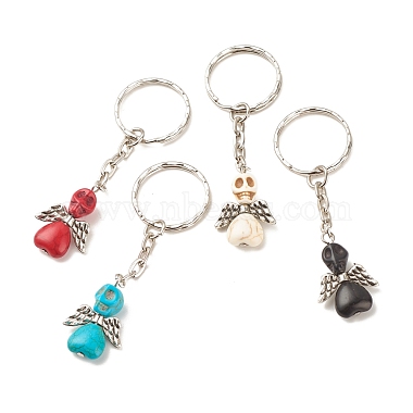 Mixed Color Angel & Fairy Synthetic Turquoise Keychain