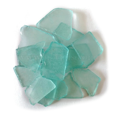 Turquoise Polygon Glass Cabochons