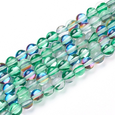 Synthetic Moonstone Beads Strands(G-R375-6mm-B14)-2