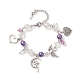 Alloy Heart & Fairy Charm Bracelets(BJEW-JB09307)-1