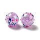 AB Color Transparent Crackle Acrylic Round Beads(OACR-A013-04C)-1