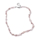 Natural Rose Quartz Chip Beaded Necklace(NJEW-JN04615-03)-4