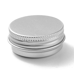 (Defective Closeout Sale Border damaged) Round Aluminium Tin Cans, Aluminium Jar, Storage Containers, Platinum, 4.2x1.7cm, Capacity: 15ml(0.51fl. oz)(CON-XCP0001-67P)