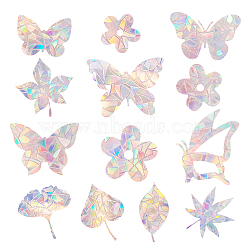 AHADERMAKER 2 Bags 2 Styles PVC Glass Stickers, Static Cling Window Stickers, with A4 Paper, Rectangle with Flower & Butterfly Pattern, Mixed Patterns, 300x220x0.1mm, 1 bag/style(STIC-GA0001-09)