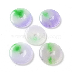 Dyed Natural White Jade Pendants, Donut Charms, Medium Purple, 26.5~28x4.5~5mm, Hole: 4.5~5mm(G-Q016-05D-03)