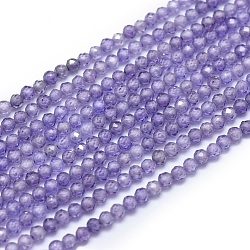 Cubic Zirconia Beads Strands, Faceted, Round, Medium Slate Blue, 2mm, Hole: 0.5mm, about 169pcs/strand, 15.7 inch(40cm)(G-G792-47-03A)