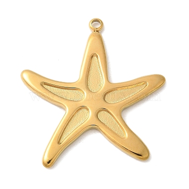 Real 18K Gold Plated Starfish 304 Stainless Steel Pendants