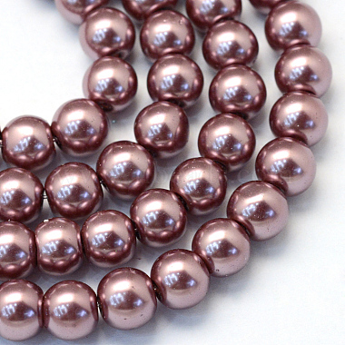 6mm SaddleBrown Round Glass Beads