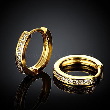 Fancy Style Ring Brass Cubic Zirconia Hoop Earrings(EJEW-BB06805-G)-2
