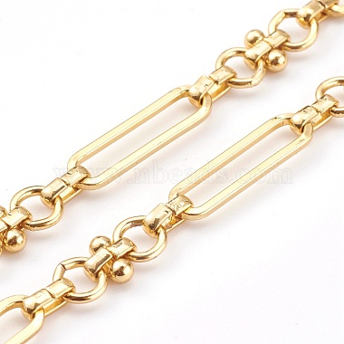 Brass Link Chain Necklaces(NJEW-JN03365)-2