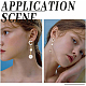 benecreat 12pcs 6 styles de boucles d'oreilles en laiton(KK-BC0009-08)-6
