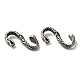 Tibetan Style 304 Stainless Steel S Shaped Snake Clasps(STAS-K250-06)-2
