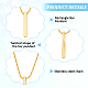 6Pcs 6 Style Stainless Steel Rectangle & Twist Pendant Necklaces Set with Zinc Alloy Chains(NJEW-AN0001-84)-3