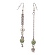 (Jewelry Parties Factory Sale)Synthetic Lava Rock Dangle Earrings(EJEW-F184-02AS)-1