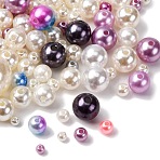 ABS Acrylic Imitation Pearl Beads, Round, Mixed Color, 3~20mm, Hole: 1.2~3mm, 212pcs/200g(OACR-XCP0001-16)