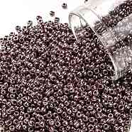 TOHO Round Seed Beads, Japanese Seed Beads, (460) Opaque Brown Gold Luster, 11/0, 2.2mm, Hole: 0.8mm, about 5555pcs/50g(SEED-XTR11-0460)